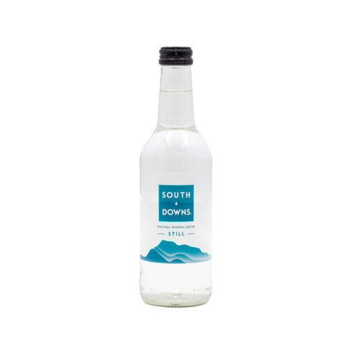 Buy South Downs 330ml still natural mineral water glass bottles online for delivery to homes, offices, restaurants & hotels by Aqua Amore delivery vans
