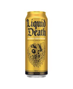 Buy Liquid Death Mango Chainsaw Sparkling Flavoured Water Can 12x500ml for delivery to your restaurant, establishment, home or office directly from the Aqua Amore London warehouse.